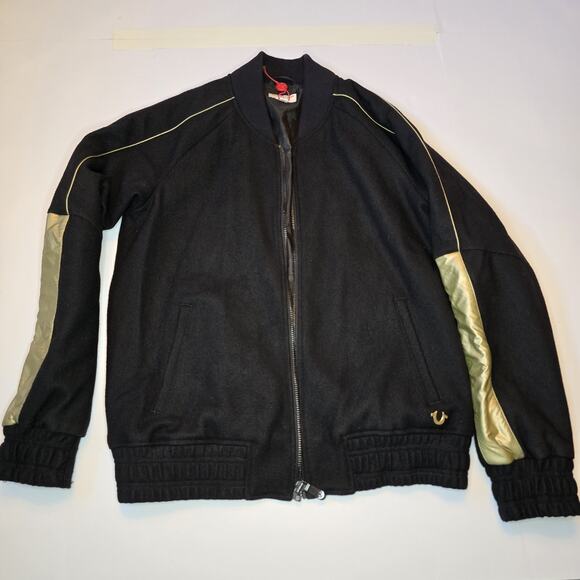 True Religion Men's Varsity Wool Design Bomber Jacket - 103121 - Picture 1 of 7
